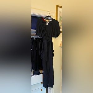 L⭐️Space Short Sleeve Romper, Black, S/P